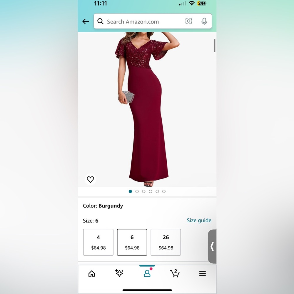 Burgundy Party Dress